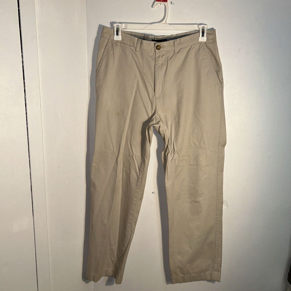 Tommy Hilfiger Mens Khaki Brown  Straight Fit Chino Pants Sz 34 X 30